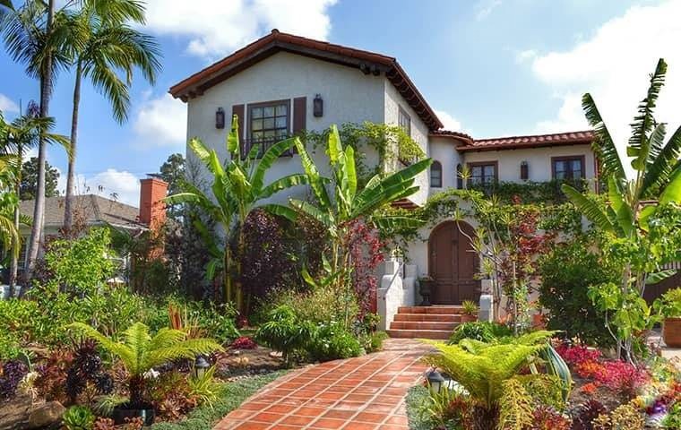 a white two story house